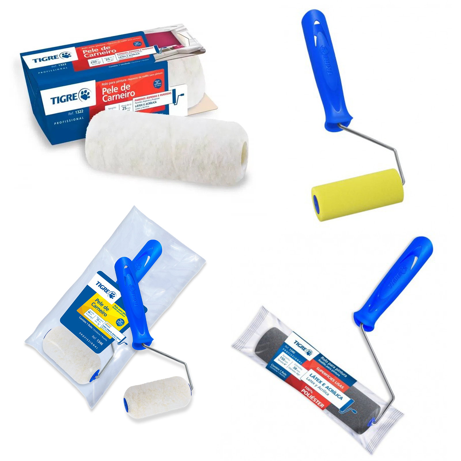Rodillos para pintura al agua y al aceite
